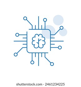 Artificial Intelligence, Intelligent Systems Vector Illustration Icon Design