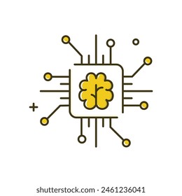 Artificial Intelligence, Intelligent Systems Vector Illustration Icon Design