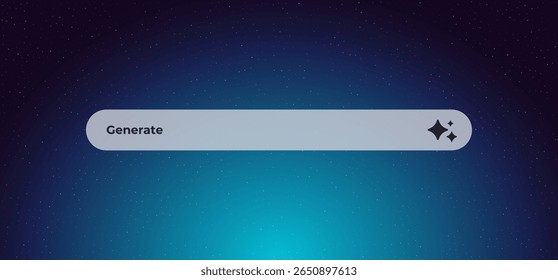 Artificial intelligence interface featuring a generate button with a stylized star icon beside it.