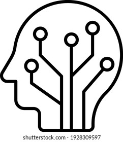 künstliche Intelligenz und Automatisierung Konzept Vektorgrafik-Design, Internet der Dinge Symbol auf weißem Hintergrund, IoT und Illustration