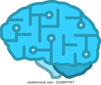 Artificial intelligence isolated vector illustration.