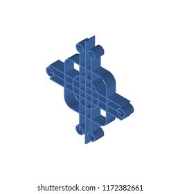 Artificial intelligence isometric left top view 3D icon
