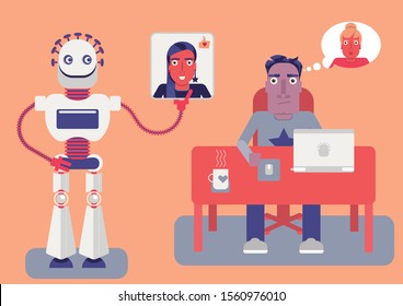 Artificial intelligence knows better. How a neural network is analysing us and offers a better decision based on results and algorithms. A robot offers a better match for you