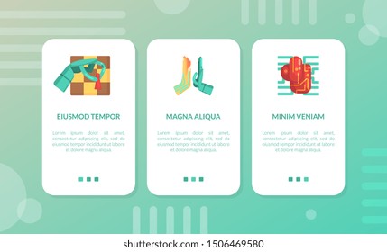 Artificial Intelligence Landing Page Set, Website, App Template Vector Illustration