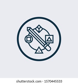 Artificial intelligence line icon. Ai head sign. Robotic intellect symbol. Quality design element. Linear style artificial intelligence icon. Editable stroke