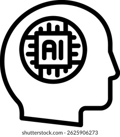 Illustrierter Vektorgrafik einer Linie der künstlichen Intelligenz