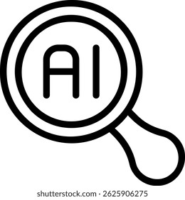 artificial intelligence line icon illustration vector