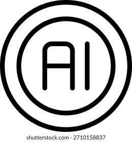 artificial intelligence line icon illustration vector