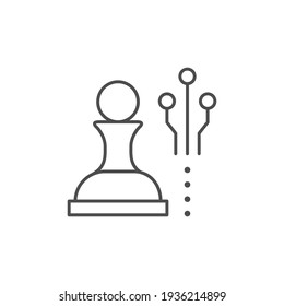 Artificial intelligence line outline icon