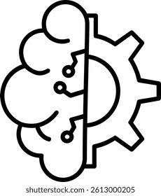 Artificial Intelligence Line Vector Icon Design