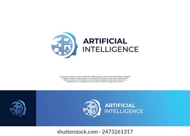 artificial intelligence logo design with global data