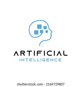 artificial intelligence logo Design vector for technology company