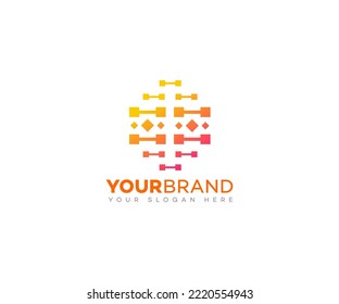 Artificial Intelligence Logo design vector. 