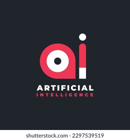 Artificial intelligence logo design vector