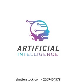 Artificial Intelligence Logo Icon Lines Dots Stock Vector (Royalty Free ...