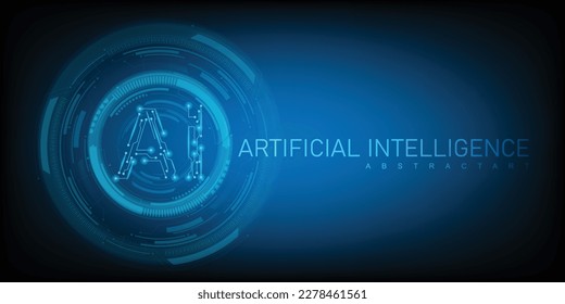 Artificial Intelligence Logo, Icon. Vector symbol AI, deep learning blockchain neural network concept. Machine learning, artificial intelligence, ai. Digital Data Security Technology Illustration.