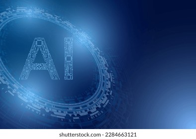 Artificial Intelligence Logo, Icon. Vector symbol AI