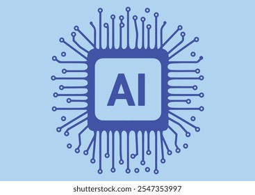 Artificial Intelligence Logo, Icon. Vector symbol AI, deep learning blockchain neural network concept. Machine learning, artificial intelligence, ai.