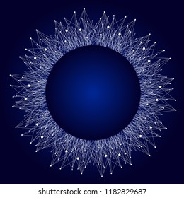 Artificial Intelligence Logo. Artificial Intelligence and Machine Learning Concept. Vector symbol AI. Neural networks and another modern technologies concepts. Technology sci-fi concept