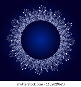 Artificial Intelligence Logo. Artificial Intelligence and Machine Learning Concept. Vector symbol AI. Neural networks and another modern technologies concepts. Technology sci-fi concept