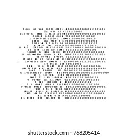 Artificial intelligence and machine learning. Abstract digital code visualization. Big data code representation. Stream of encoded data.