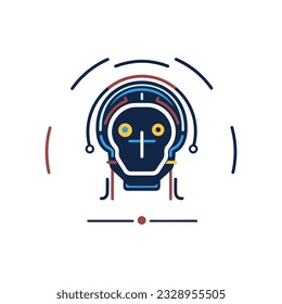 Artificial intelligence, machine learning, cloud computing logo concept