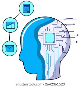 Artificial Intelligence and Machine Learning Illustration