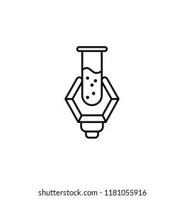 artificial intelligence medicine concept line icon. Simple element illustration. artificial intelligence medicine concept outline symbol design from artificial intelligence set on white background