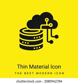 Icono mínimo de material amarillo brillante de inteligencia artificial