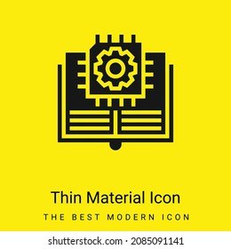 Artificial Intelligence minimal bright yellow material icon