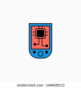 Icono de teléfono móvil de inteligencia artificial. Símbolo de concepto de tecnología Vector AI o elemento de diseño en estilo plano.
