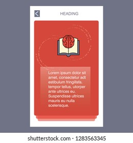 Artificial intelligence mobile vertical banner design design. Vector