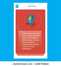 Artificial intelligence mobile vertical banner design design. Vector