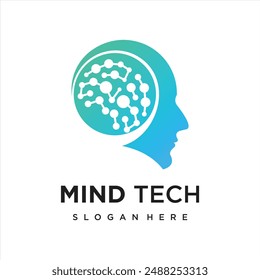 Artificial Intelligence modern Logo Design vector