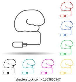 artificial intelligence multi color style icon. Simple thin line, outline vector of new technologies icons for ui and ux, website or mobile application