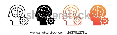 Artificial Intelligence Multi Style Icon Set Vector