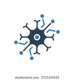 Símbolo de Sinal de Ícone de Nervos de Inteligência Artificial