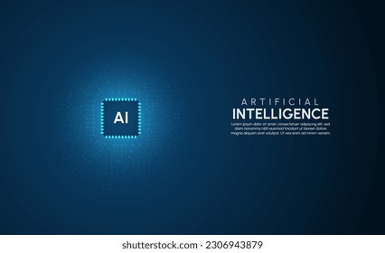 Artificial intelligence network concept background template Vector illustration.