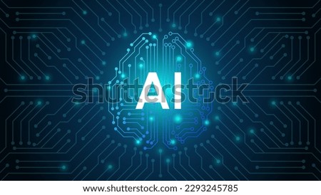 Artificial intelligence network concept vector background template