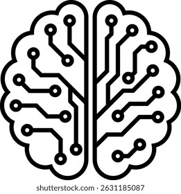 Icono de circuito neuronal de inteligencia artificial