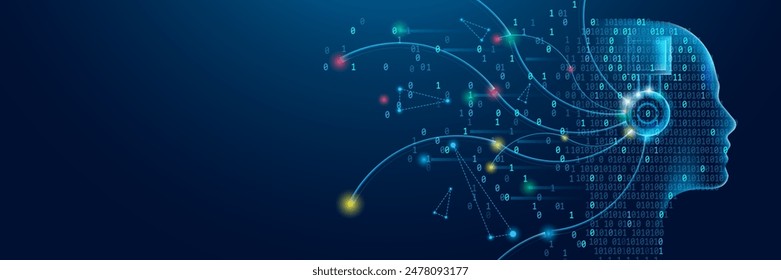 La inteligencia artificial con la red neuronal piensa. La IA con cerebro está aprendiendo a procesar macrodatos y analizar información