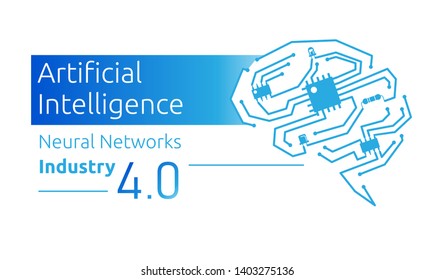 Artificial Intelligence, Neural networks, Industry 4.0, Printed circuit board (PCB), Electronic brain, High tech.