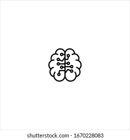 Artificial intelligence outline icon illustration- Vector