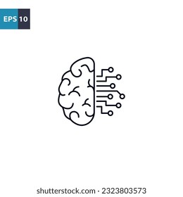 Artificial Intelligence outline icon Vector illustration