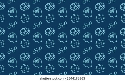 Fundo de padrão de inteligência artificial azul