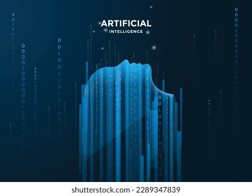 artificial intelligence post design ai face computer coding