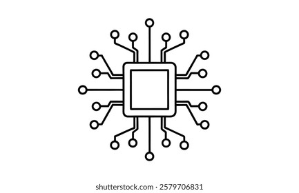 Artificial Intelligence Processor Chip with Intricate Circuit Patterns