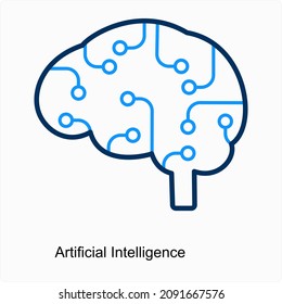 Concepto De Icono De Inteligencia Artificial O Psicología