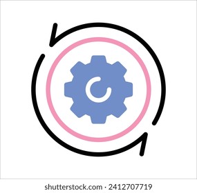 Artificial intelligence related icon concept outline style vector illustration.