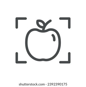 Esbozo de icono relacionado con inteligencia artificial y vector lineal.